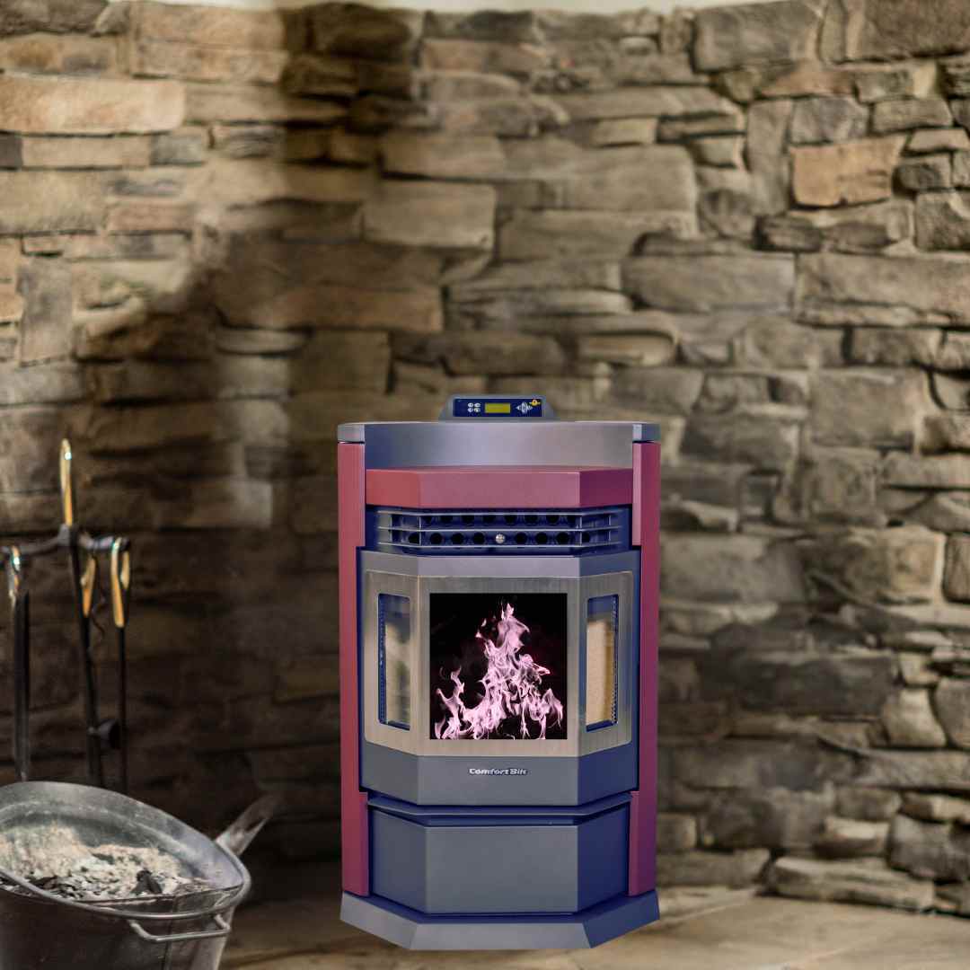 Comfortbilt Pellet Stove HP22N Burgundy Stainless Steel