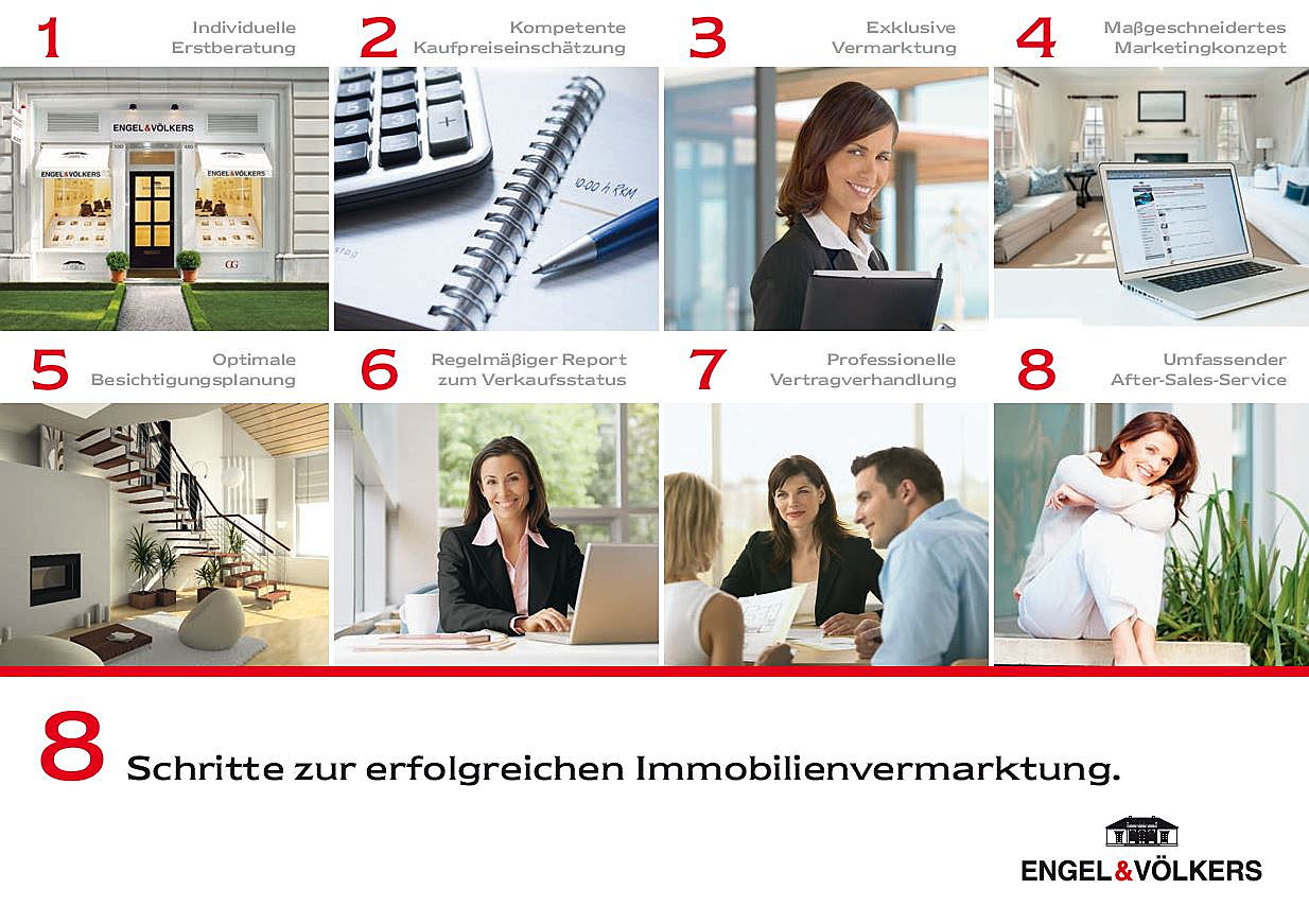  Füssen im Allgäu
- Das Vermarktungskonzept von Engel & Völkers Ostallgäu basiert auf 8 bewährten Teilschritten, die für das bestmögliche Resultat Ihres Immobilienverkaufs sorgen.