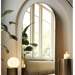 Full Length Mirror, Arched Floor Mirror, 30" x 71" Oversized Full Length Mirror, Freestanding, Full Body Mirror, Arch Mirror Full Length, Wall Mounted Mirror for Bedroom, Gold