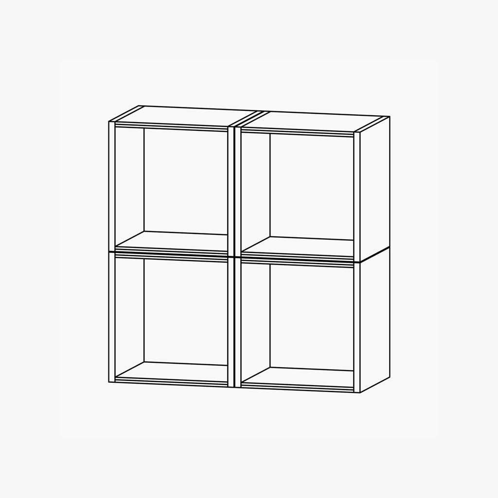 ROOM IN A BOX shelf drawing