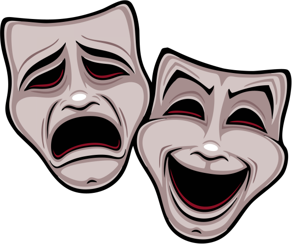Театральные маски — векторный клипарт