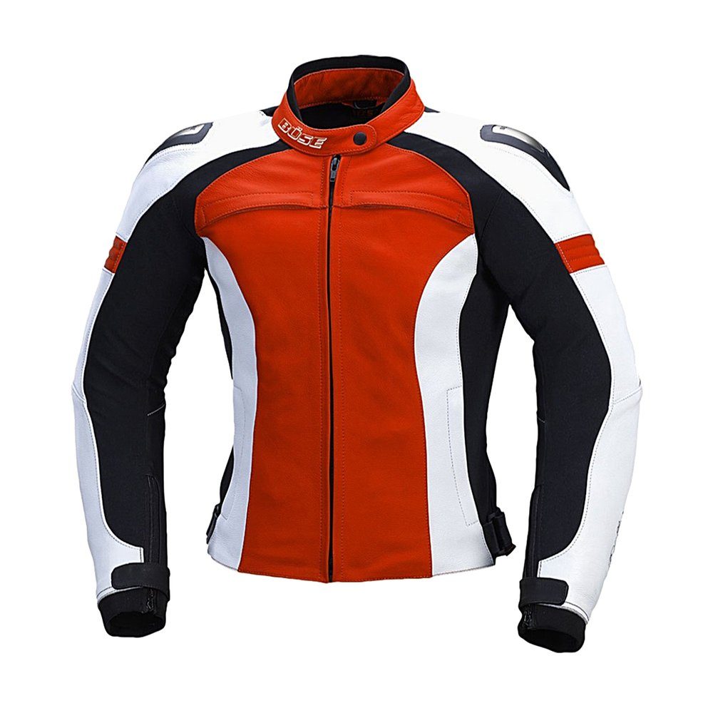 BUSE - MOTORBIKE White and Red LEATHER