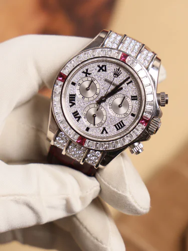 Rolex Daytona 1165994RU Pavé Dial and Ruby / Diamond Bezel