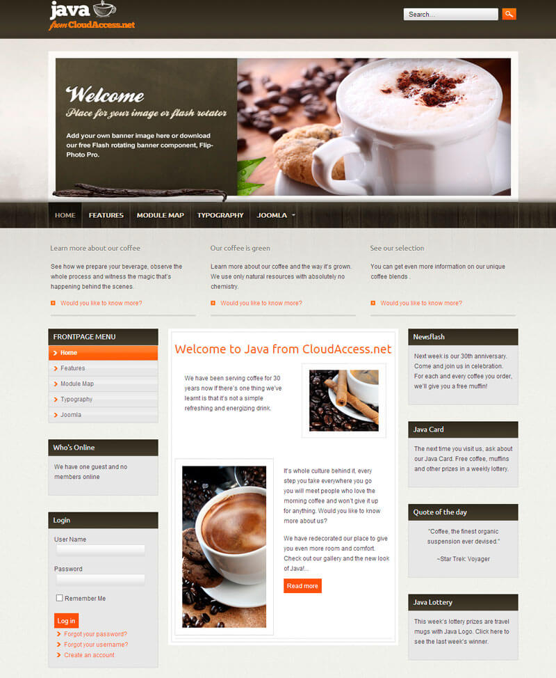 Java - шаблон для CMS Joomla