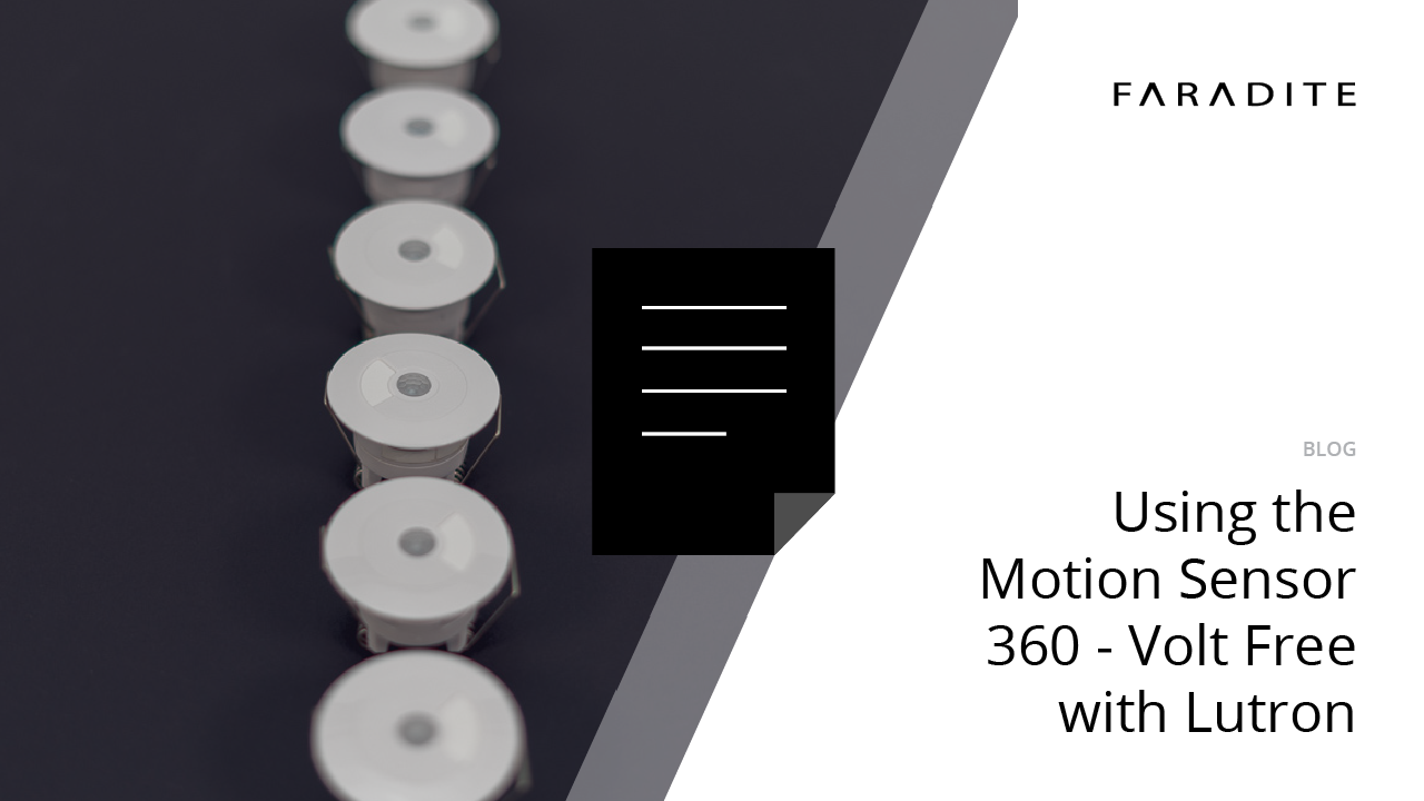 how to use the motion sensor 360 volt free with Lutron 