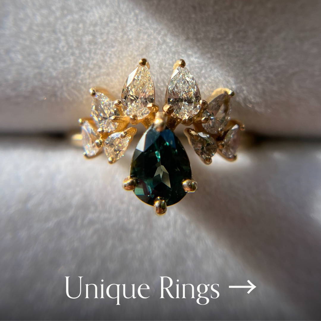 green sapphire engagement rings