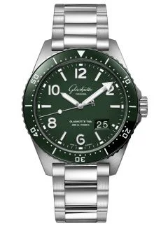 SeaQ Panorama Date Stainless Steel / Green / Bracelet