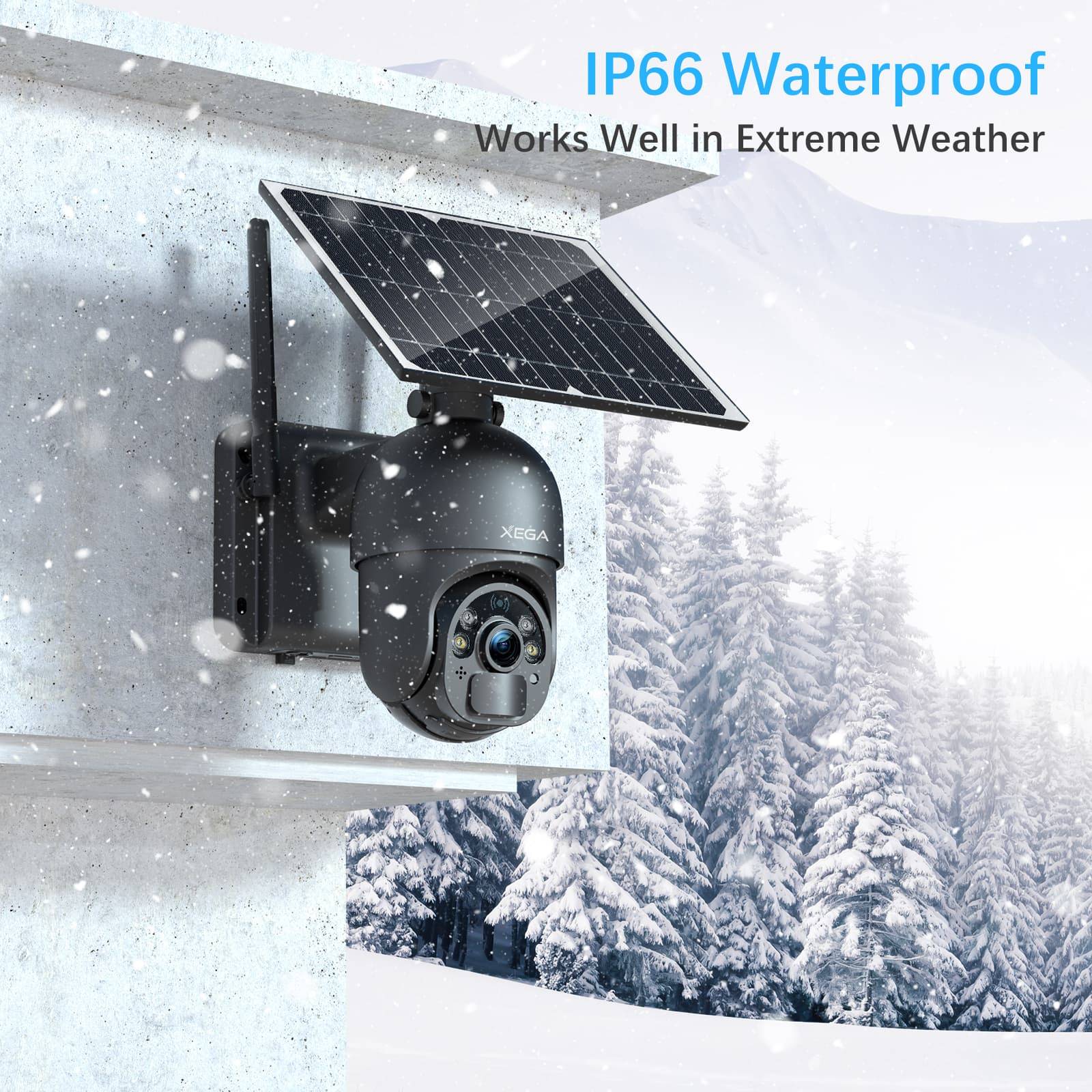 Xega Camera Surveillance Wi-FI Exterieure sans Fil Solaire, HD PTZ IP –  fr.xega