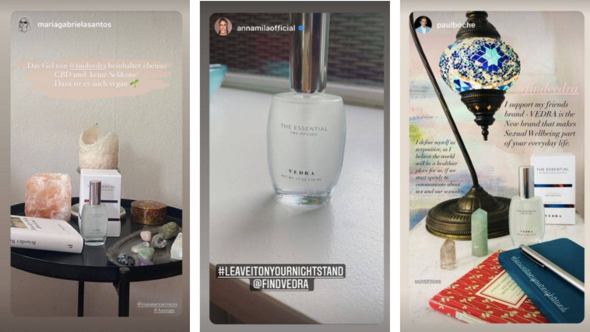 Mit der neuen Kampagne #liveitonyournightstand ruft die Marke VEDRA dazu auf, sexuelles Wellbeing endlich selbstbewusst zu zelebrieren. Gleitgel sollte stolz auf dem Nachttisch platziert werden, anstatt sich zu verstecken.