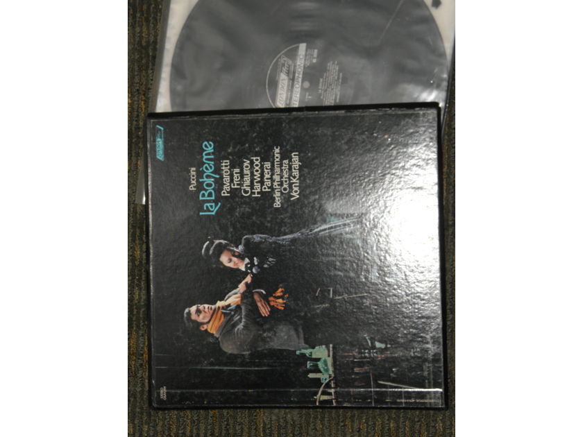 Von Karajan/Berlin Philharmonic - Puccini "La Boheme" Full boxed cersion London OSA 1299 *TAS* 2 LP set UK/Decca pressings