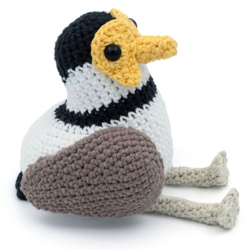 Amigurumi bontbekplevier vogel