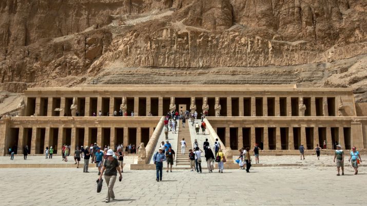 The best time of year to visit the Mortuary Temple of Hatshepsut is during the winter months, from October to March