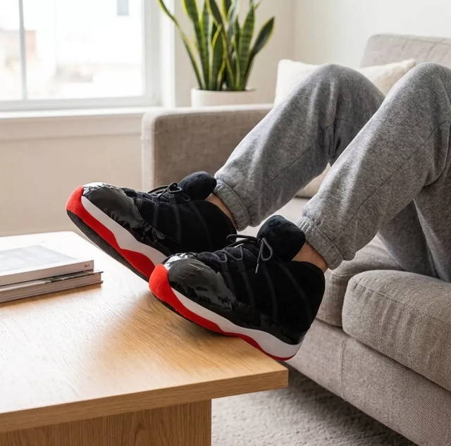 Unique sneakerhead gift idea sneaker slippers