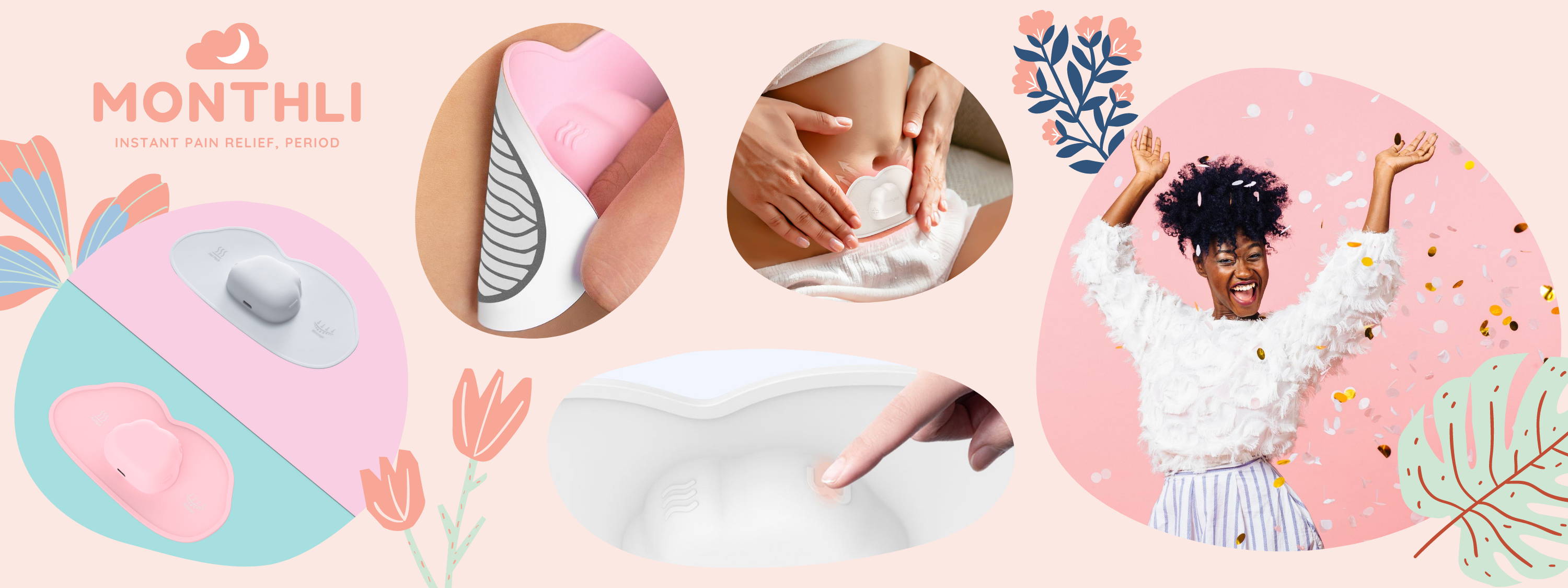 monthli Instant Period Pain Relief Device, best menstrual cramp relief, period cramp treatment, natural pain relief for cramps, period cramp cure