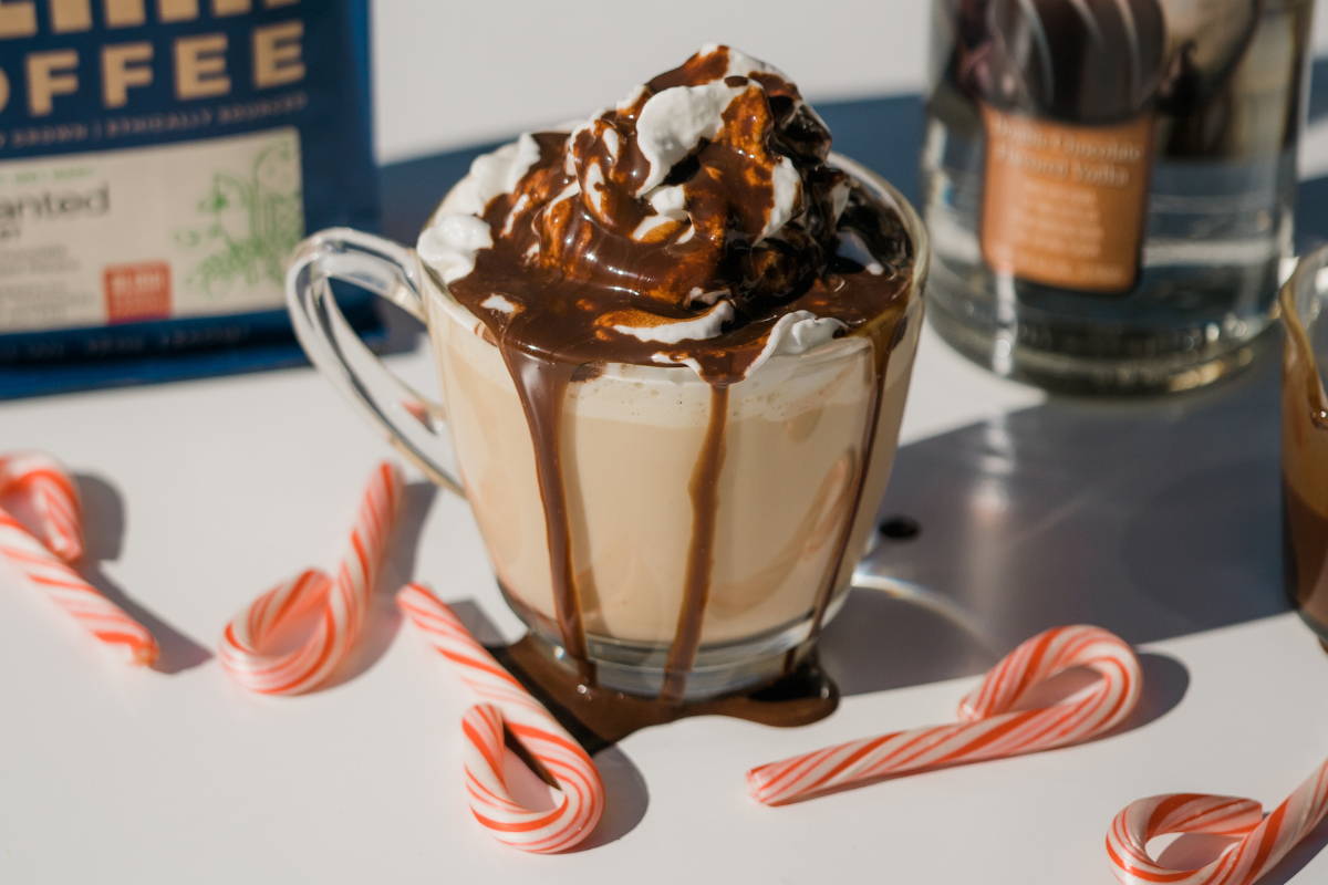 Boozy Peppermint Mocha Coffee cocktail