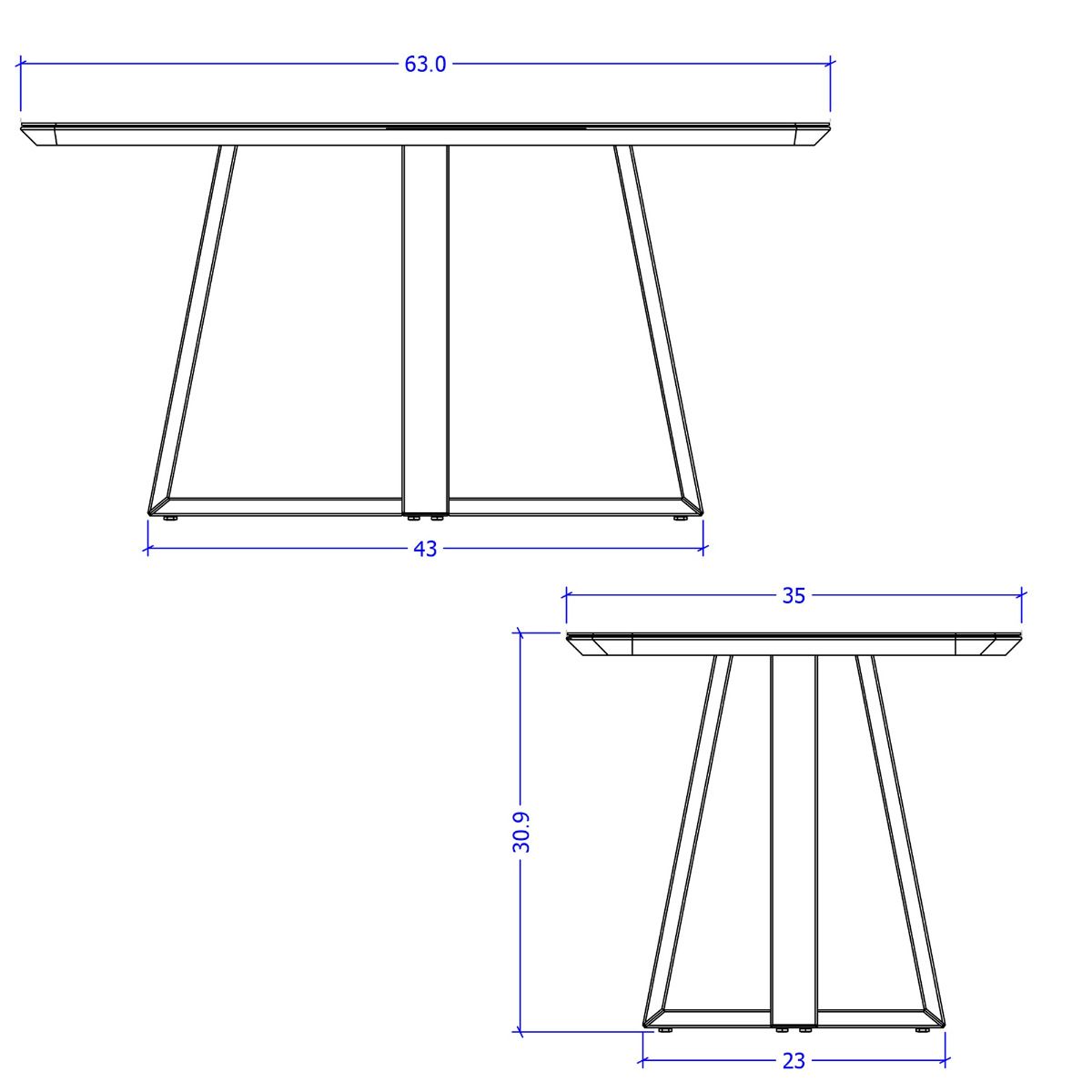 Weight and Dimension (Length, Depth, Width, Height) of Mondella Lagiva Rectangle Dining Table from Dining Table Mart (MON023101)