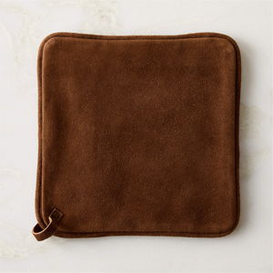 Ambra Brown Suede Oven Mitt + Reviews | CB2