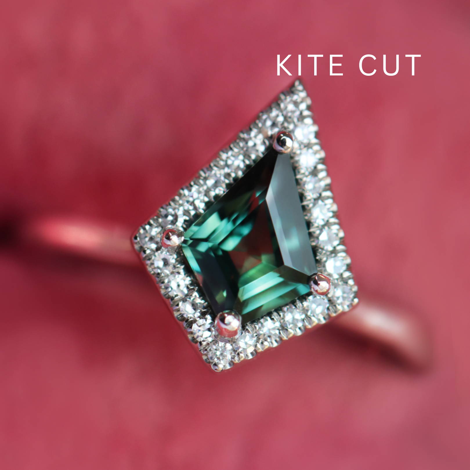 Kite cut engagement rings