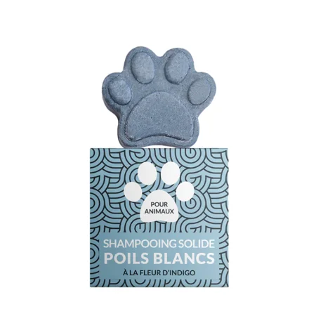 Shampoing solide pour animaux poils blancs