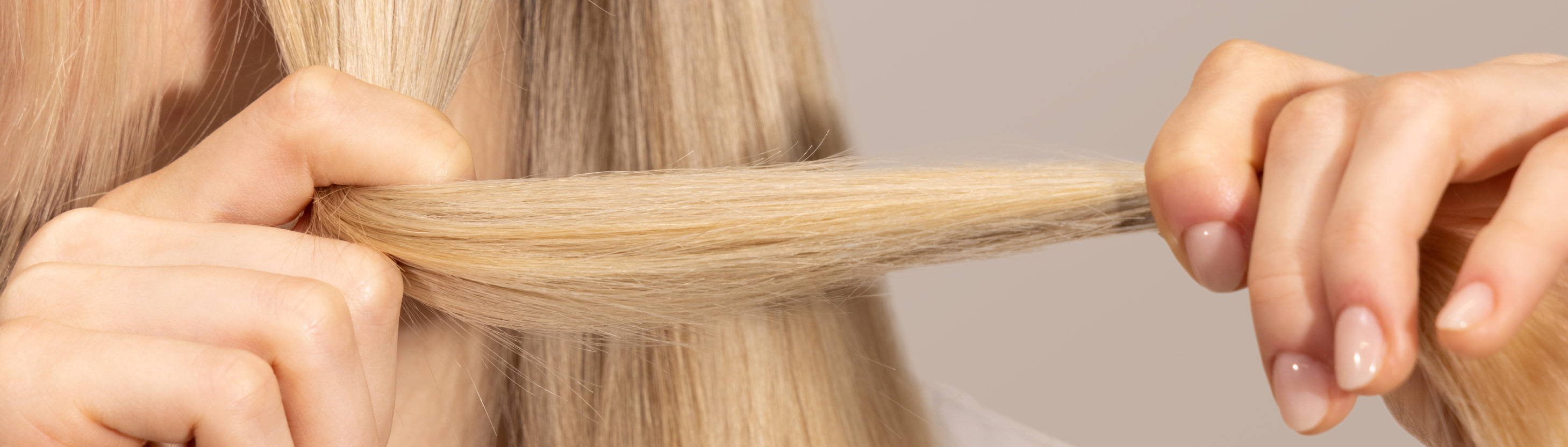 Healthy soft blonde hair