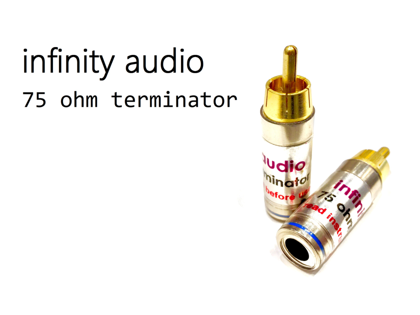 INFINITY AUDIO - 75 OHM TERMINATOR - A GREAT TWEAK FOR CD / BLURAY / DVD PLAYER / TRANSPORT / DAC