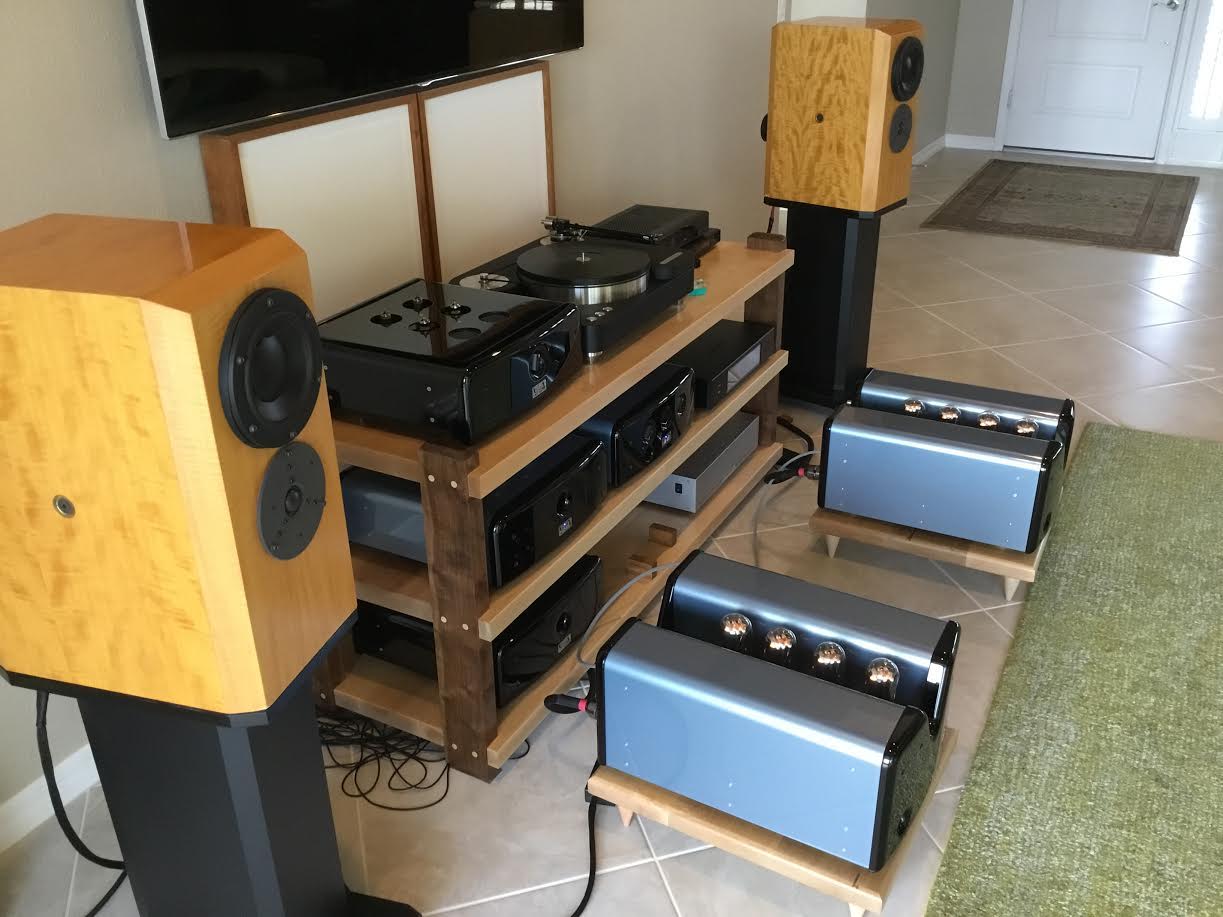 Customers system, i made the stand and amp stands