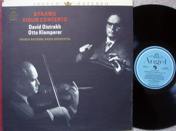 EMI Angel Blue / OISTRAKH-KLEMPERER, - Brahms Violin Co...