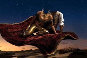 PSD исходник для монтажа в Фотошоп - ковер самолет