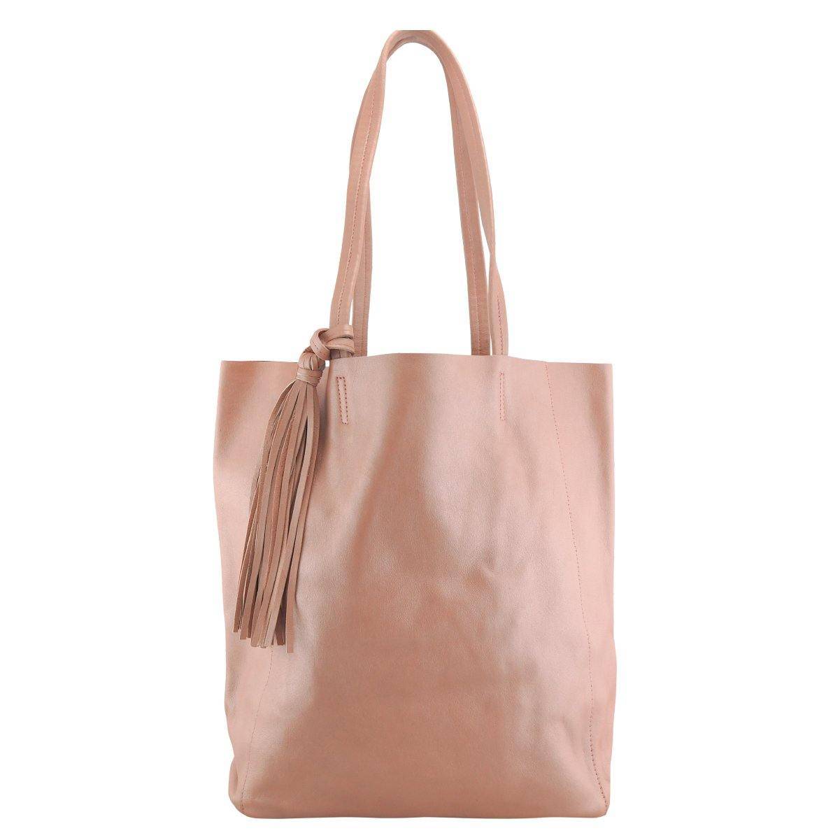 Cadelle Leather Metallic Leather Tote Bag