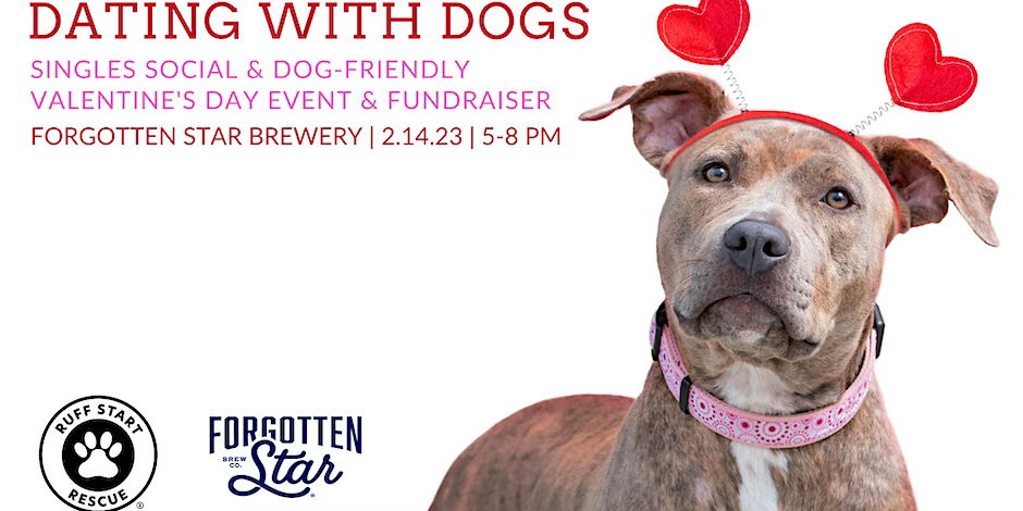 Dating with Dogs: Singles Social & Valentine's Day Fundraising Event promotional image