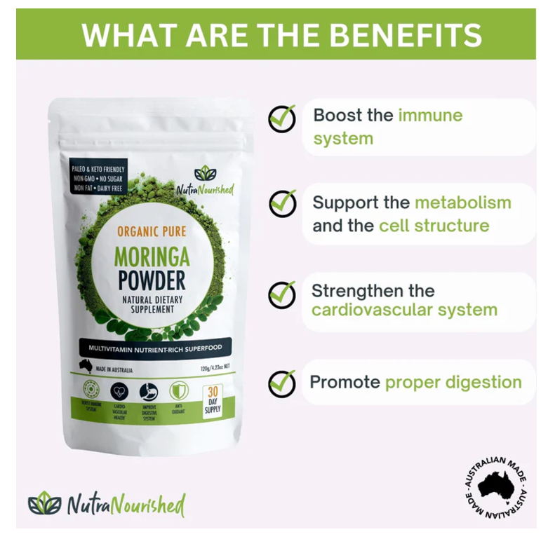 Organic Pure Moringa Leaf Powder - Image 3