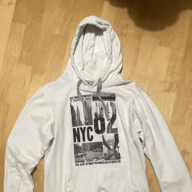 NYC Hoodie weiss
