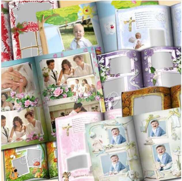 Фотокнига в Фотошоп в PSD формате - отрывки из жизни