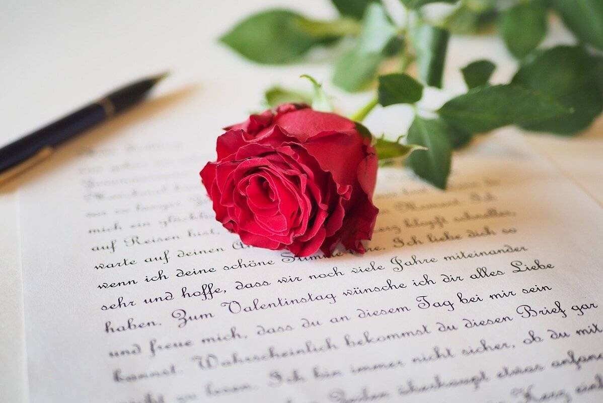 Liebesbrief als romantisches Valentinstags-Geschenk