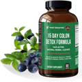 A bottle of our best weight loss detox pills next to berries