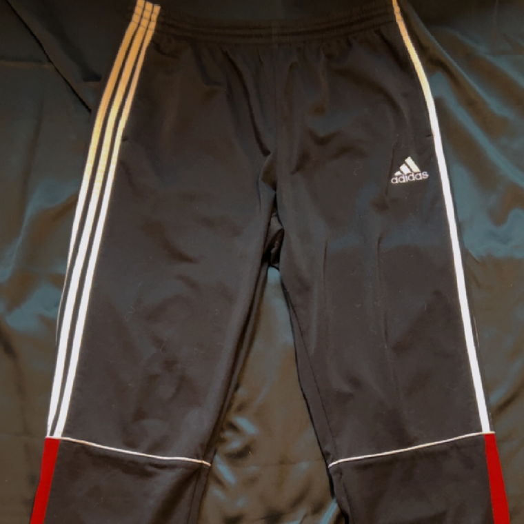 Vintage Adidas Trainerhose (Rot/Schwarz)