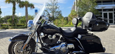 2010 HARLEY-DAVIDSON FLHR ROAD KING (BLACK) motorcycle for rent near Davie, FL