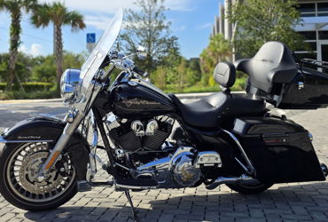 2010 HARLEY-DAVIDSON FLHR ROAD KING (BLACK) motorcycle for rent near Plantation, FL