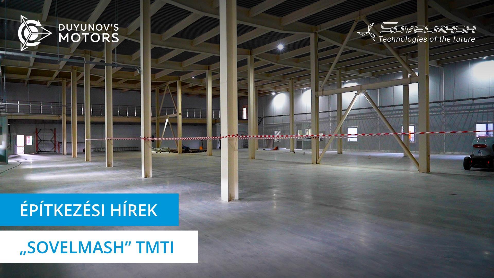 Az esztrich padló kiöntése a „Sovelmash" TMTI-ben