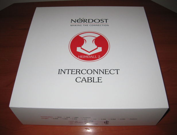 Nordost Heimdall 2 Interconnect Cable. 1 meter long. RCA.