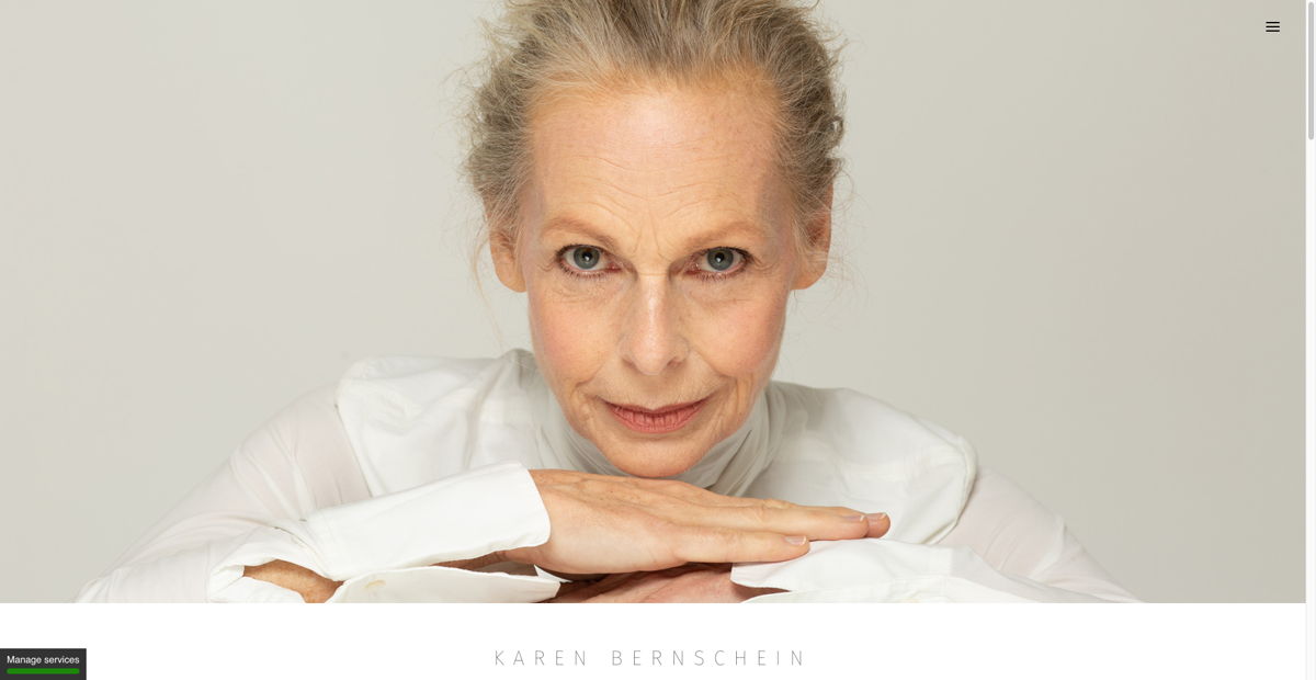 Screenshot of Karen Bernschein, from the model websites collection.