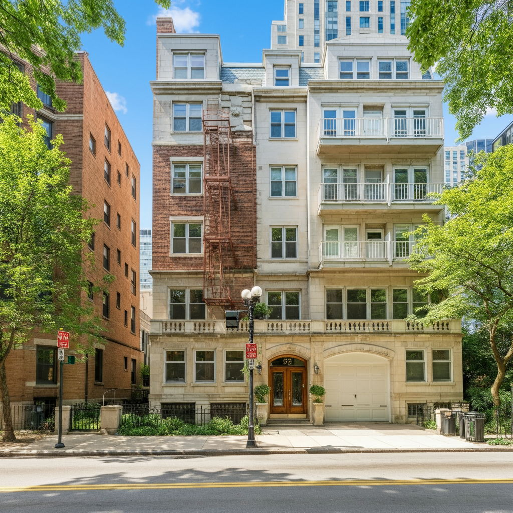 A boutique condominium in a converted historic Gold Coast building with distinctive architectural details. These unique properties typically offer lower HOA fees ($400-800 monthly) with fewer amenities but provide character and charm that many downsizers value over modern conveniences.