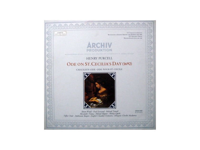 1st Press Archiv / MACKERRAS, - Purcell Ode on ST.Cecilia's Day,  MINT, White Promo Copy!
