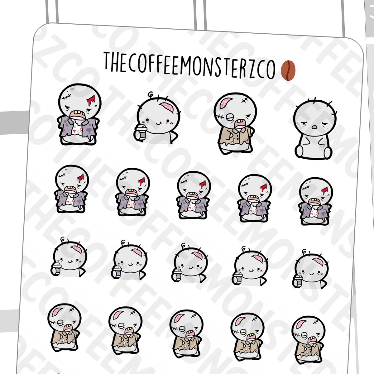 Zombie Emotis – TheCoffeeMonsterzCo