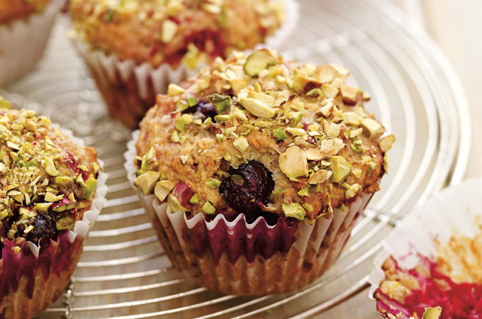 Berry and Pistachio Muffins