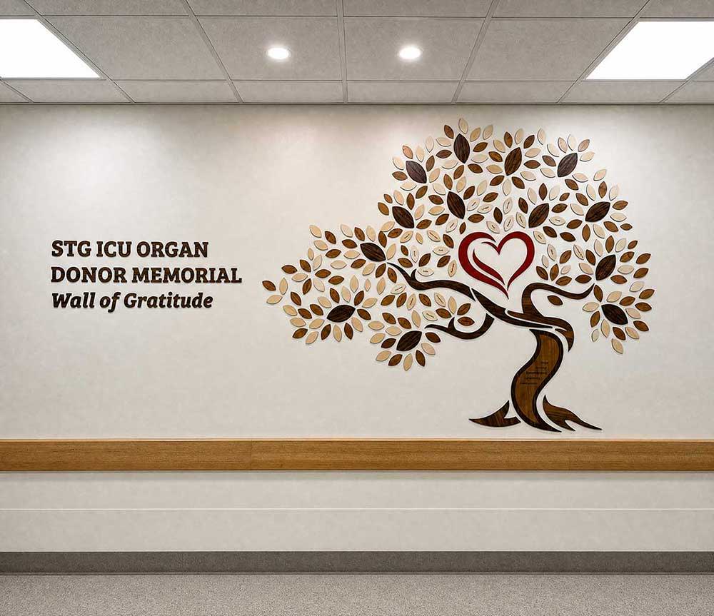 Giving Tree Donor Recognition Wall in Gibsons
