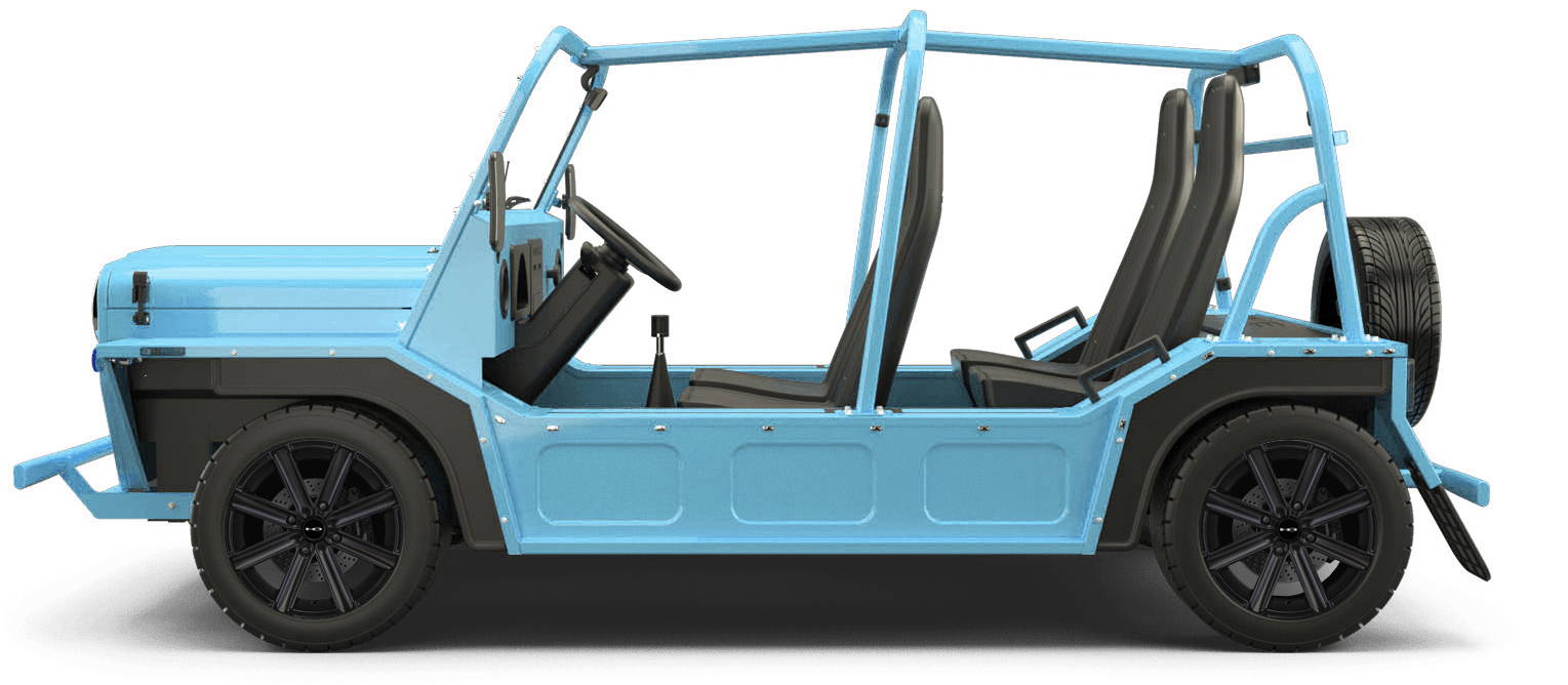 MOKE Electric Vehicles + HD Golf Wheels Freedom Custom Wheel & Tire Packages for Honolulu Blue 14 inch with Tire