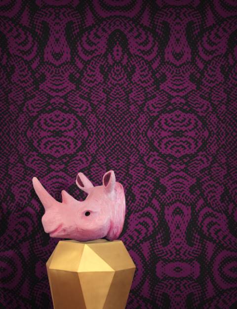 Purple & Black Luxury Animal Print Wallpaper hero image