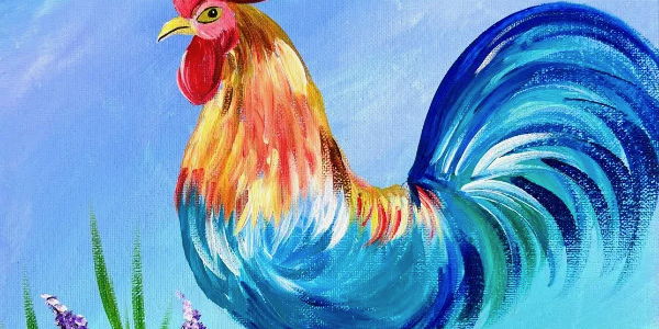 Paint & Sip @ Estuary Beans & Barley: Spring Rooster ($37pp) promotional image