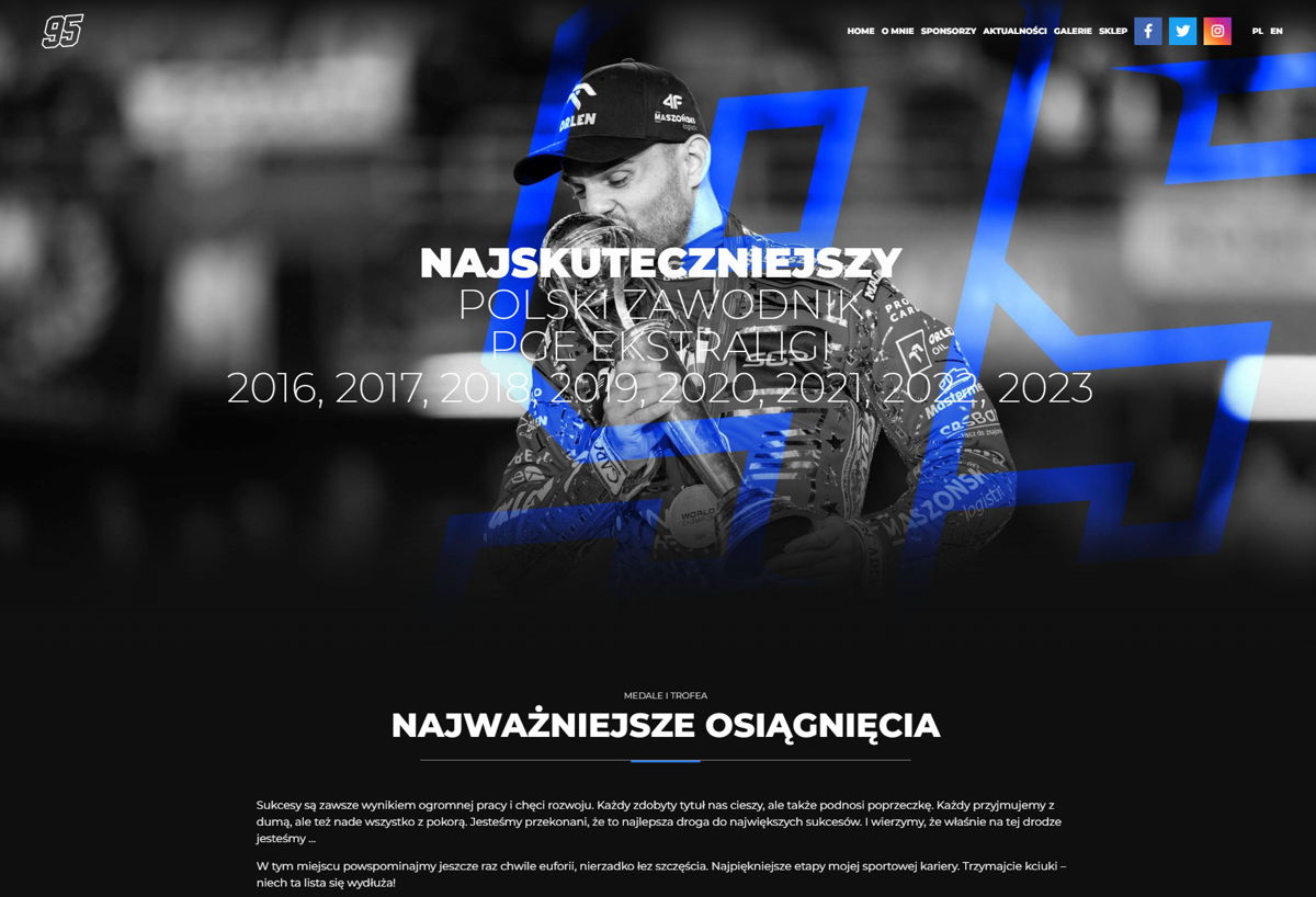 Screenshot of Bartosz Zmarzlik, from the athlete websites collection.